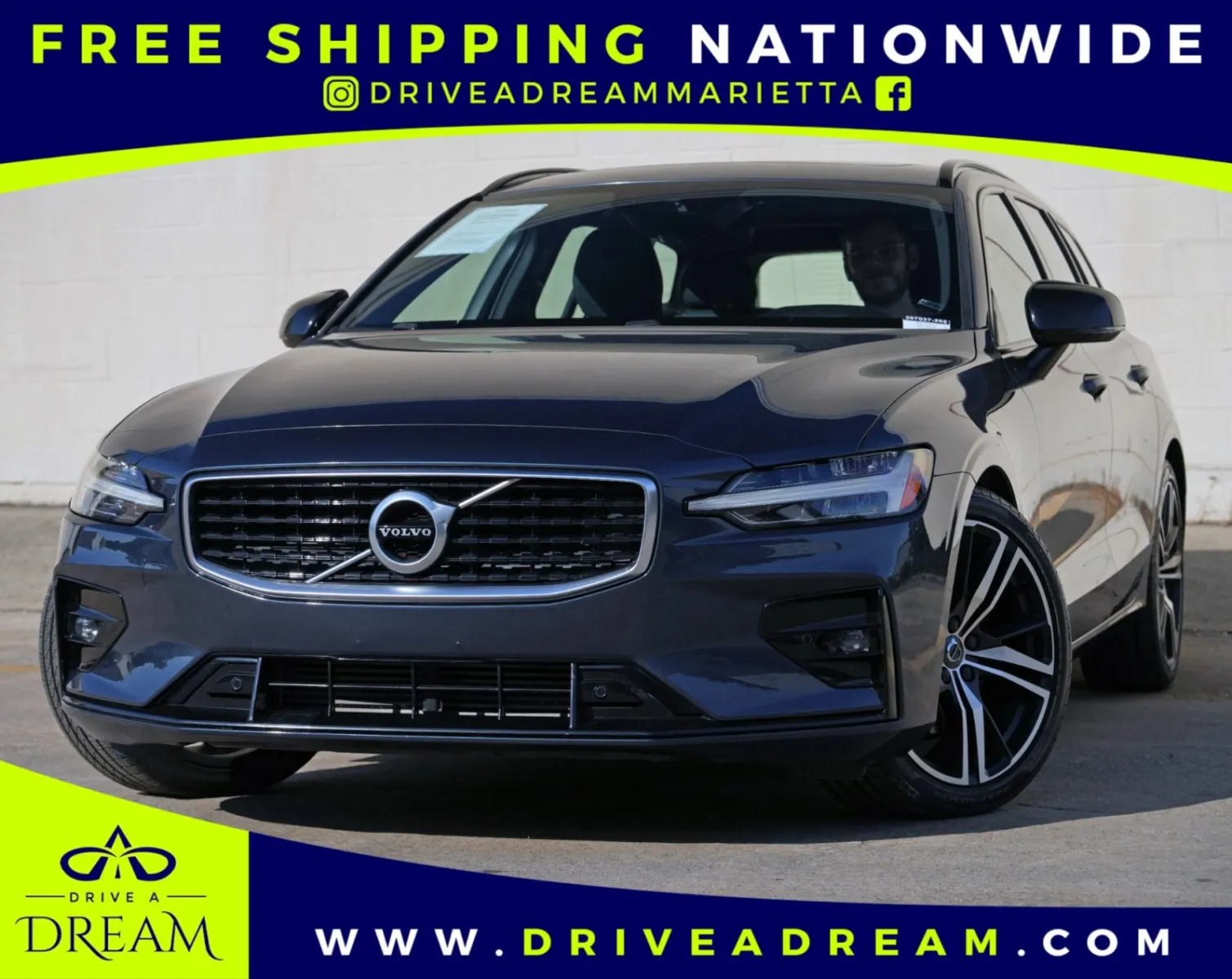 Blue 2020 Volvo V60 R-Design for sale in Marietta, GA