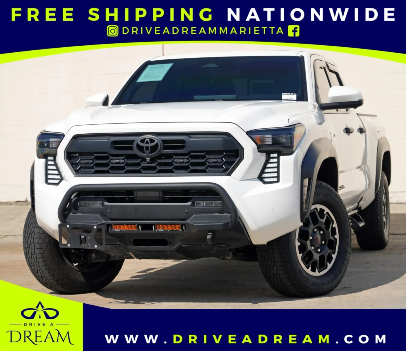 White 2024 Toyota Tacoma TRD Off Road w/ Premium Package for sale in Marietta, GA
