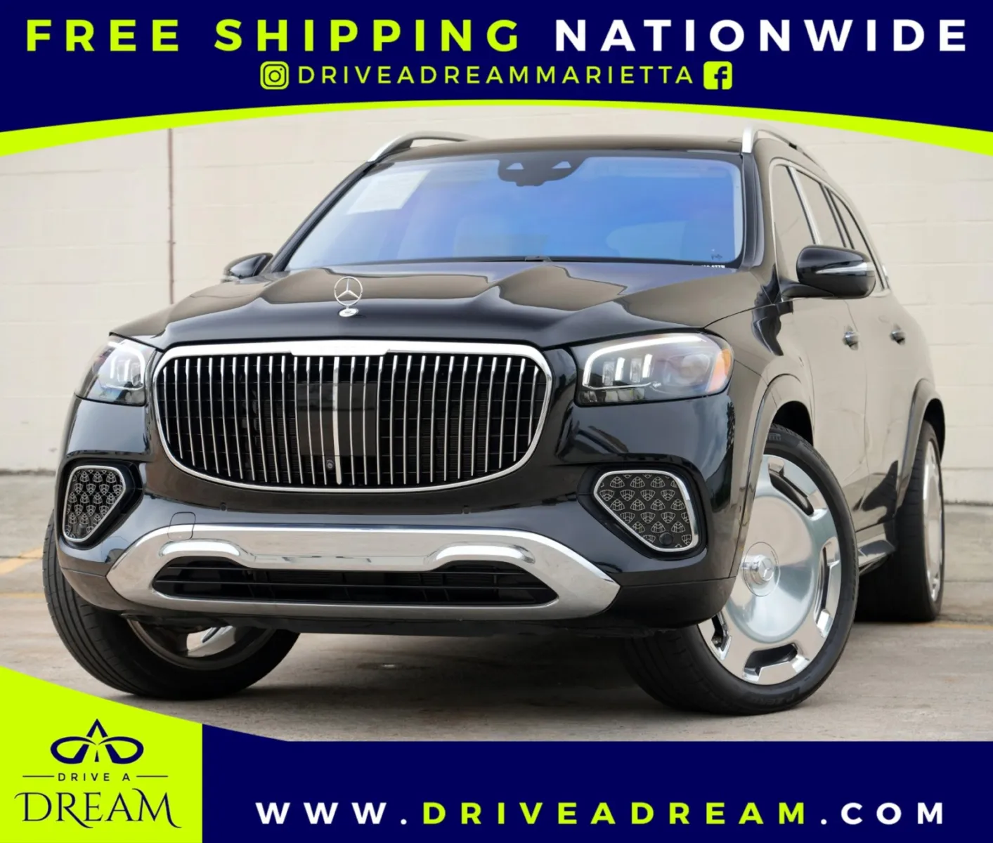 Black 2024 Mercedes-Benz GLS Maybach GLS 600 w/ Rear Seat Entertainment Package for sale in Marietta, GA