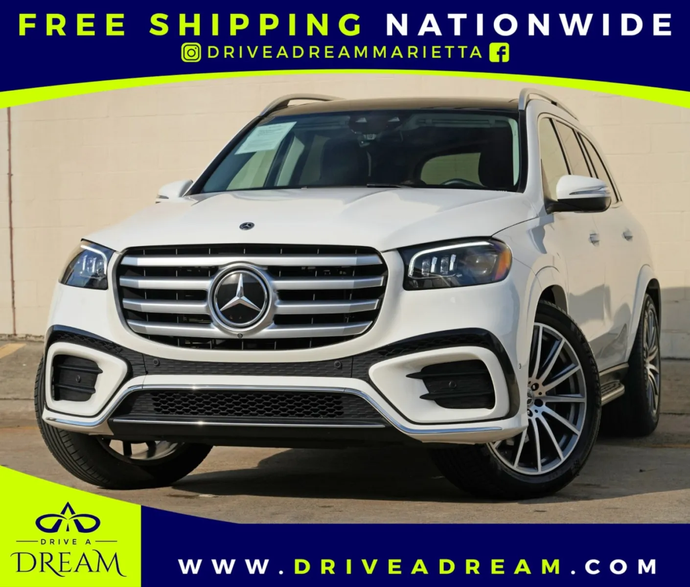 White 2024 Mercedes-Benz GLS 450 for sale in Marietta, GA