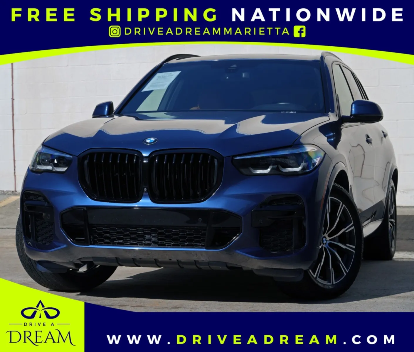 Blue 2022 BMW X5 sDrive40i w/ M Sport & Parking Assist Packages for sale in Marietta, GA
