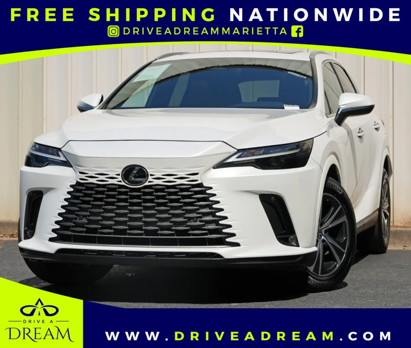 White 2023 Lexus RX 350h Premium for sale in Marietta, GA