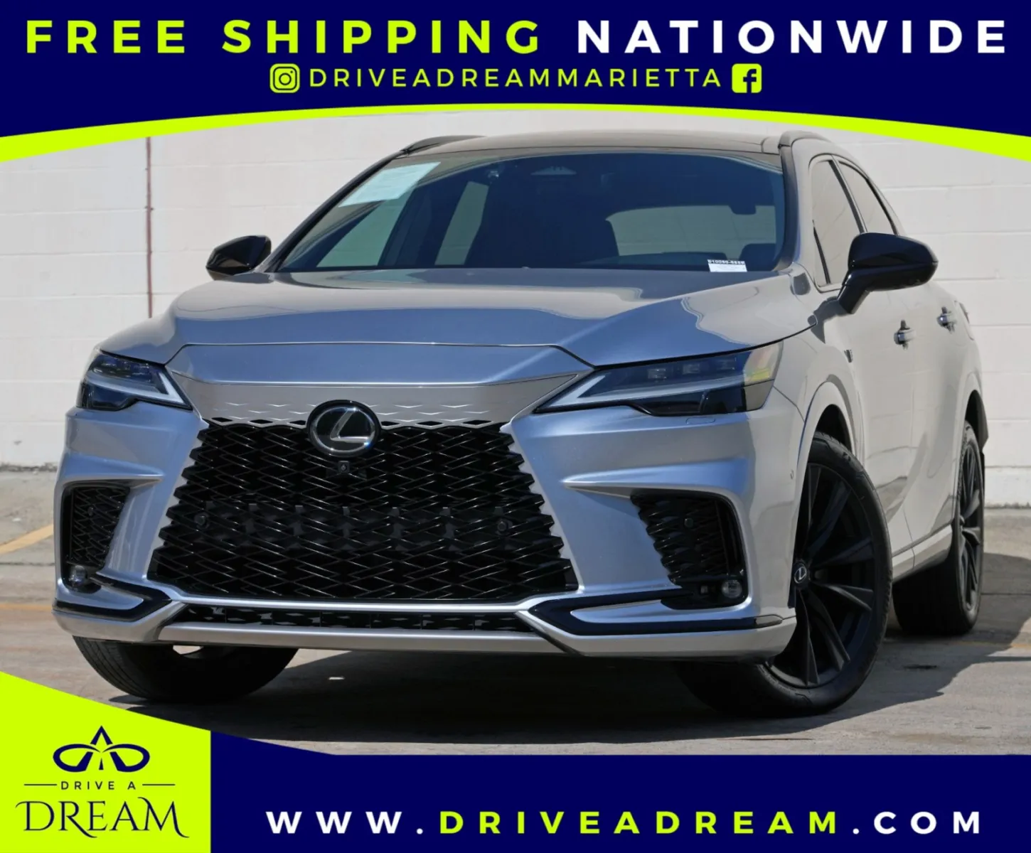 Silver 2023 Lexus RX 500h F SPORT Performance for sale in Marietta, GA
