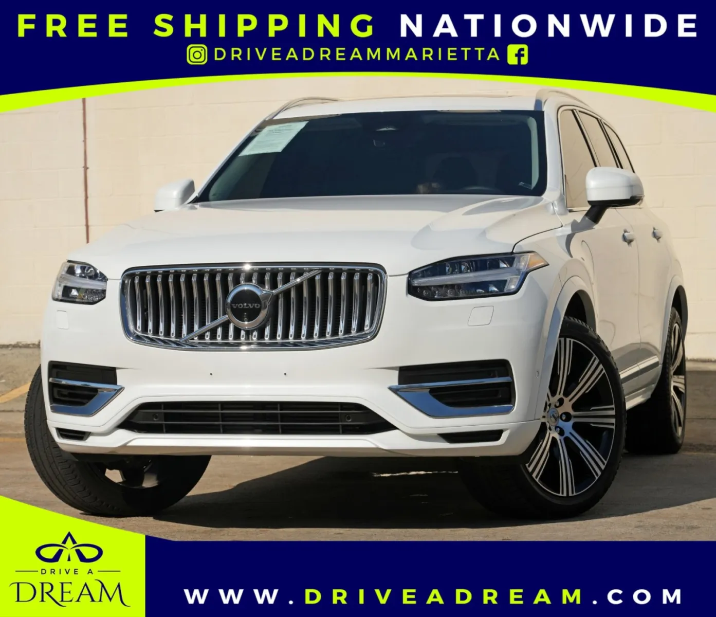 White 2024 Volvo XC90 Recharge Plug-In Hybrid Plus Bright Theme for sale in Marietta, GA