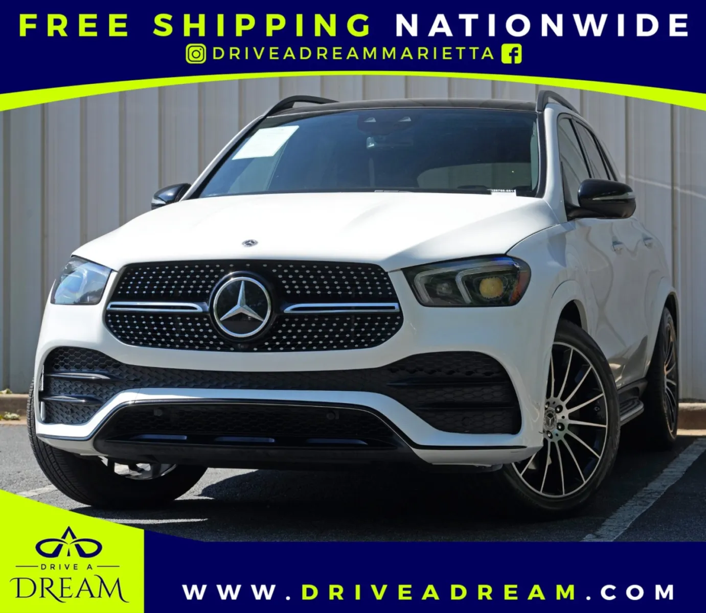 White 2022 Mercedes-Benz GLE 450 w/ Premium, AMG Line & Driver Assist Packages for sale in Marietta, GA