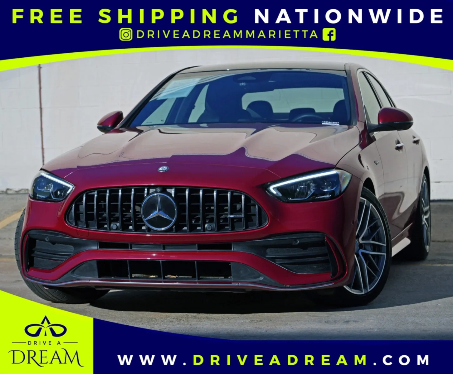 Red 2024 Mercedes-Benz C-Class AMG C 43 for sale in Marietta, GA