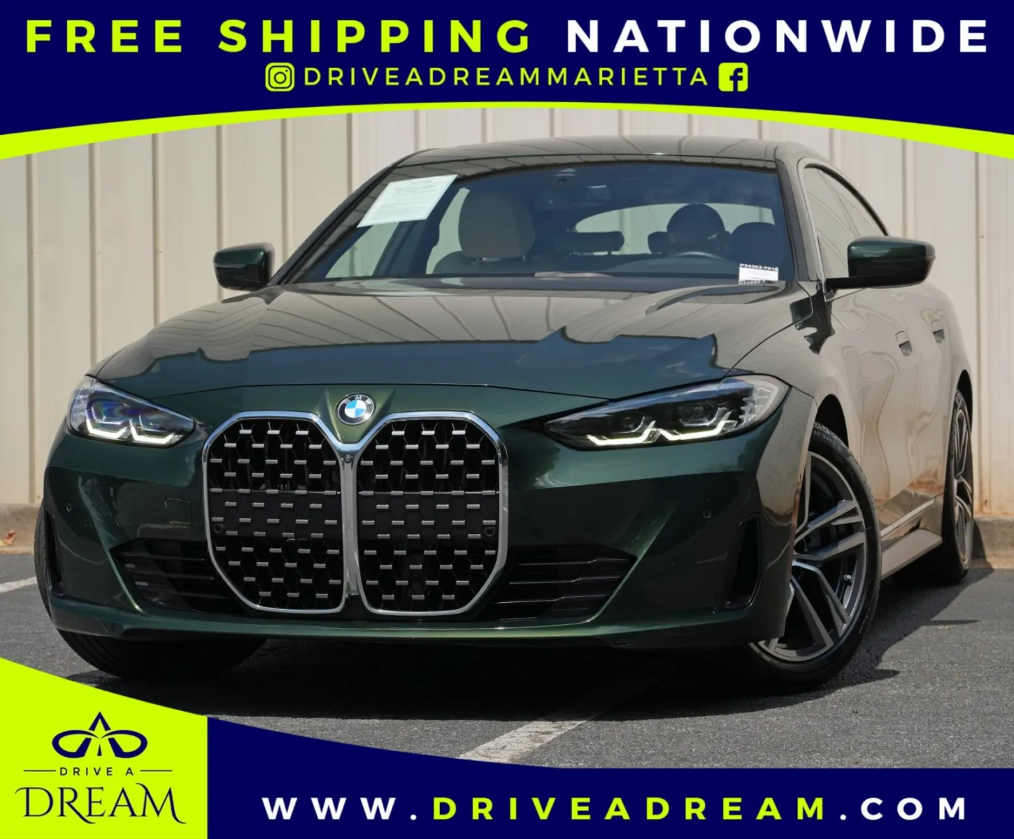Green 2023 BMW 4 Series 430i w/ Parking Assist Package for sale in Marietta, GA