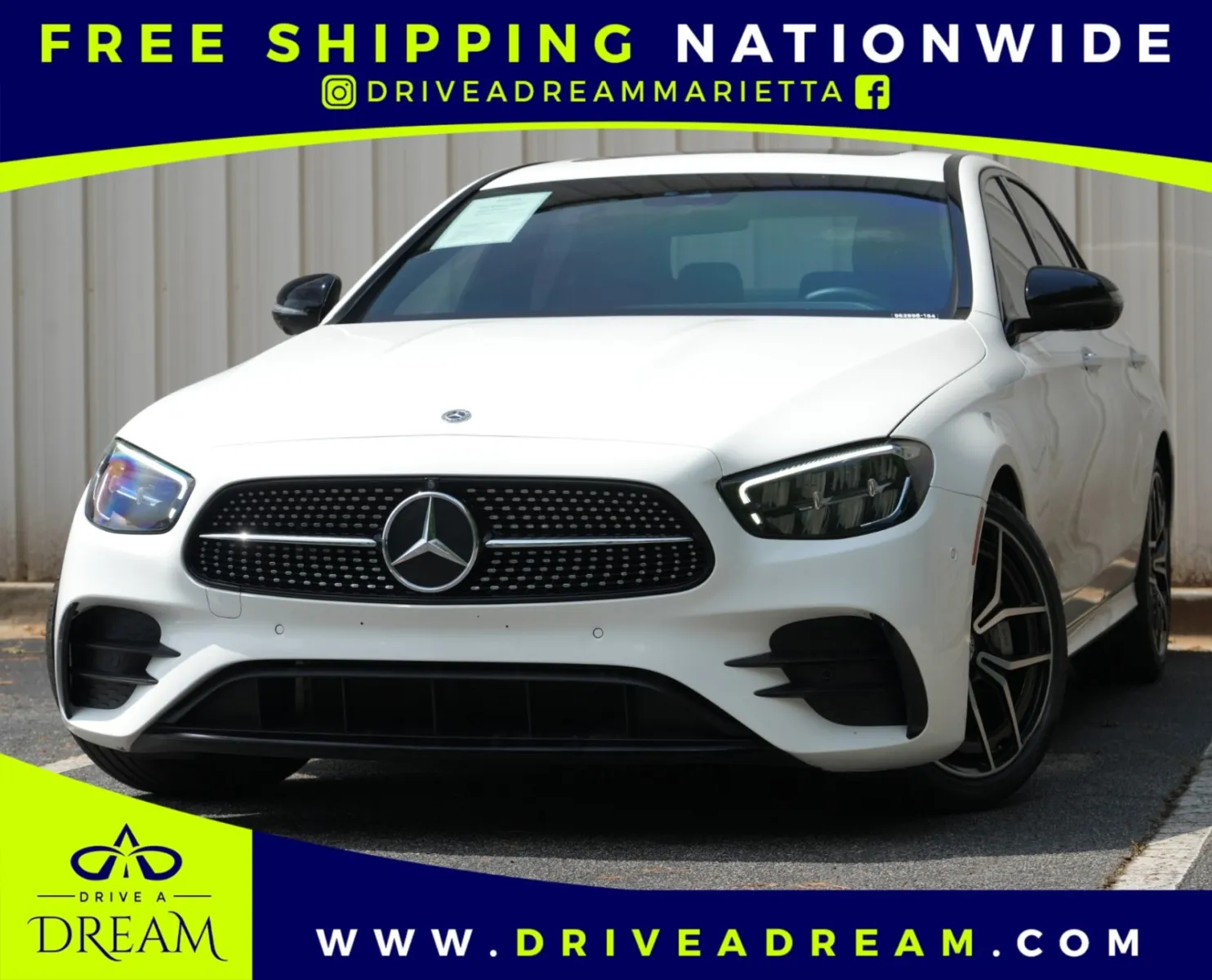 White 2021 Mercedes-Benz E-Class E 350 w/ Premium, AMG line & Night Packages for sale in Marietta, GA
