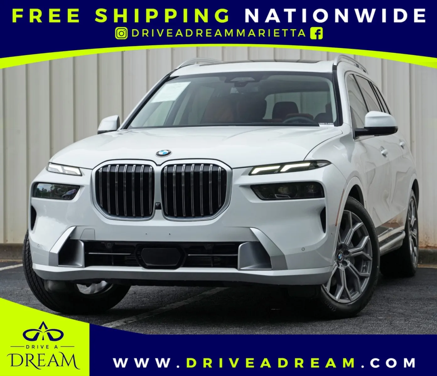 White 2024 BMW X7 xDrive40i w/ Premium & Driving Assist Packages for sale in Marietta, GA