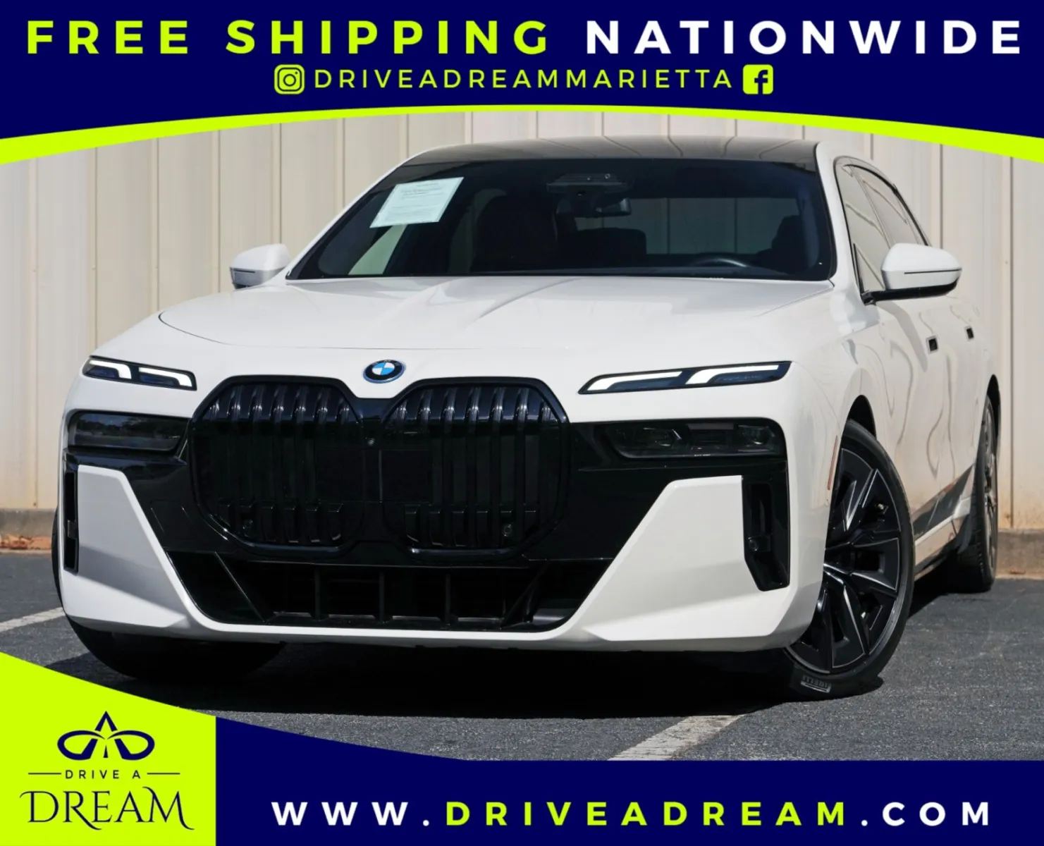 White 2024 BMW i7 xDrive60 w/ Driving Assist, Premium & M Sport Packages for sale in Marietta, GA