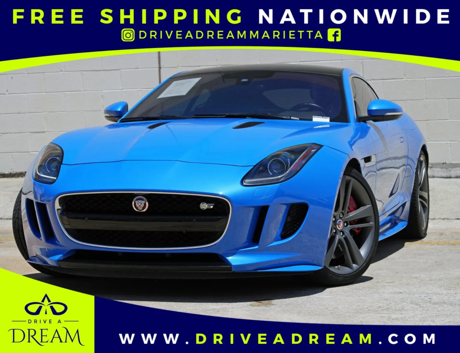Blue 2017 Jaguar F-TYPE S British Design Edition for sale in Marietta, GA