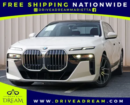 White 2023 BMW 7 Series 760i xDrive w/ Driving & Parking Assist Packages for sale in Marietta, GA