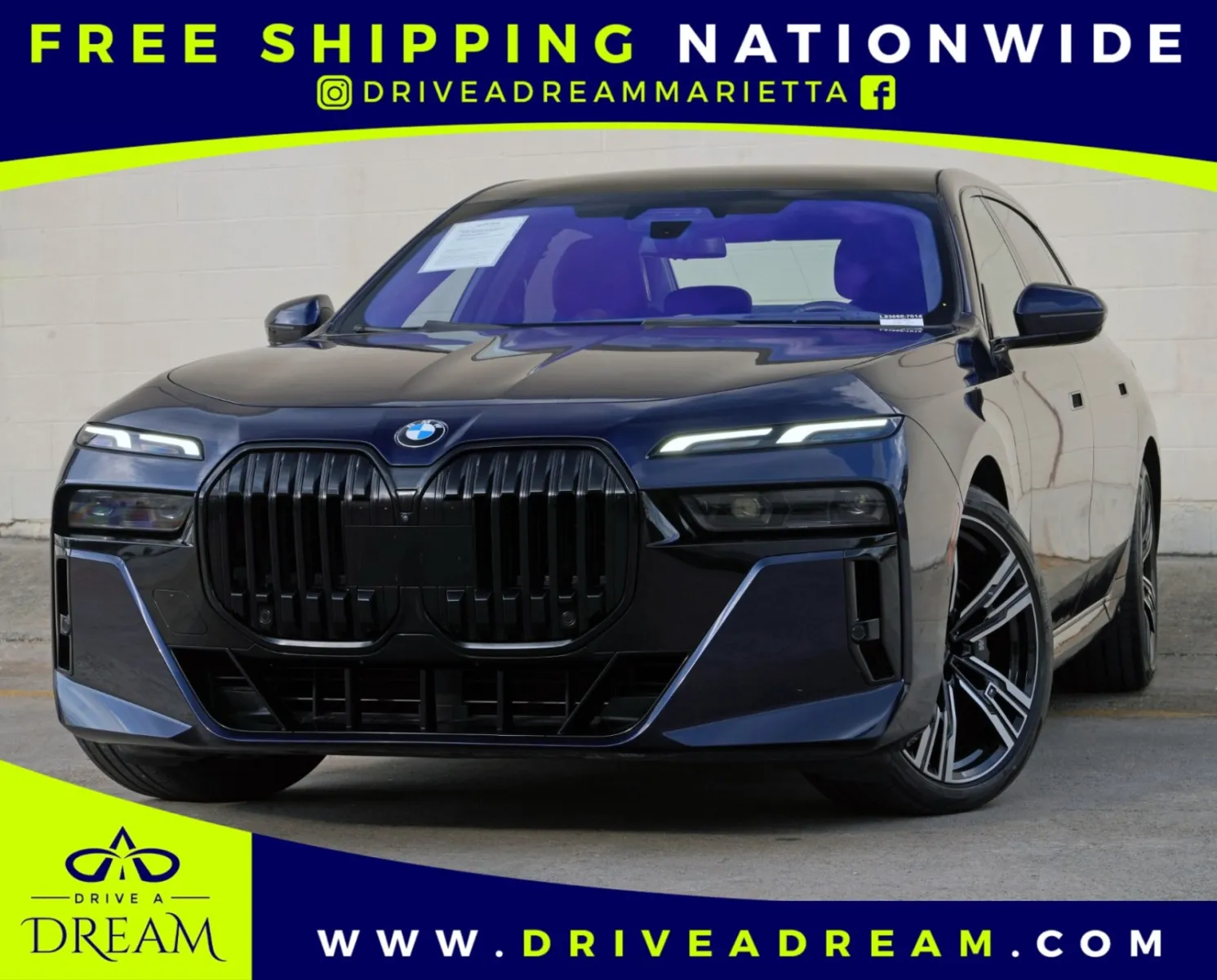 Blue 2023 BMW 7 Series 760i xDrive w/ M Sport, Driving & Parking Assist Packages for sale in Marietta, GA