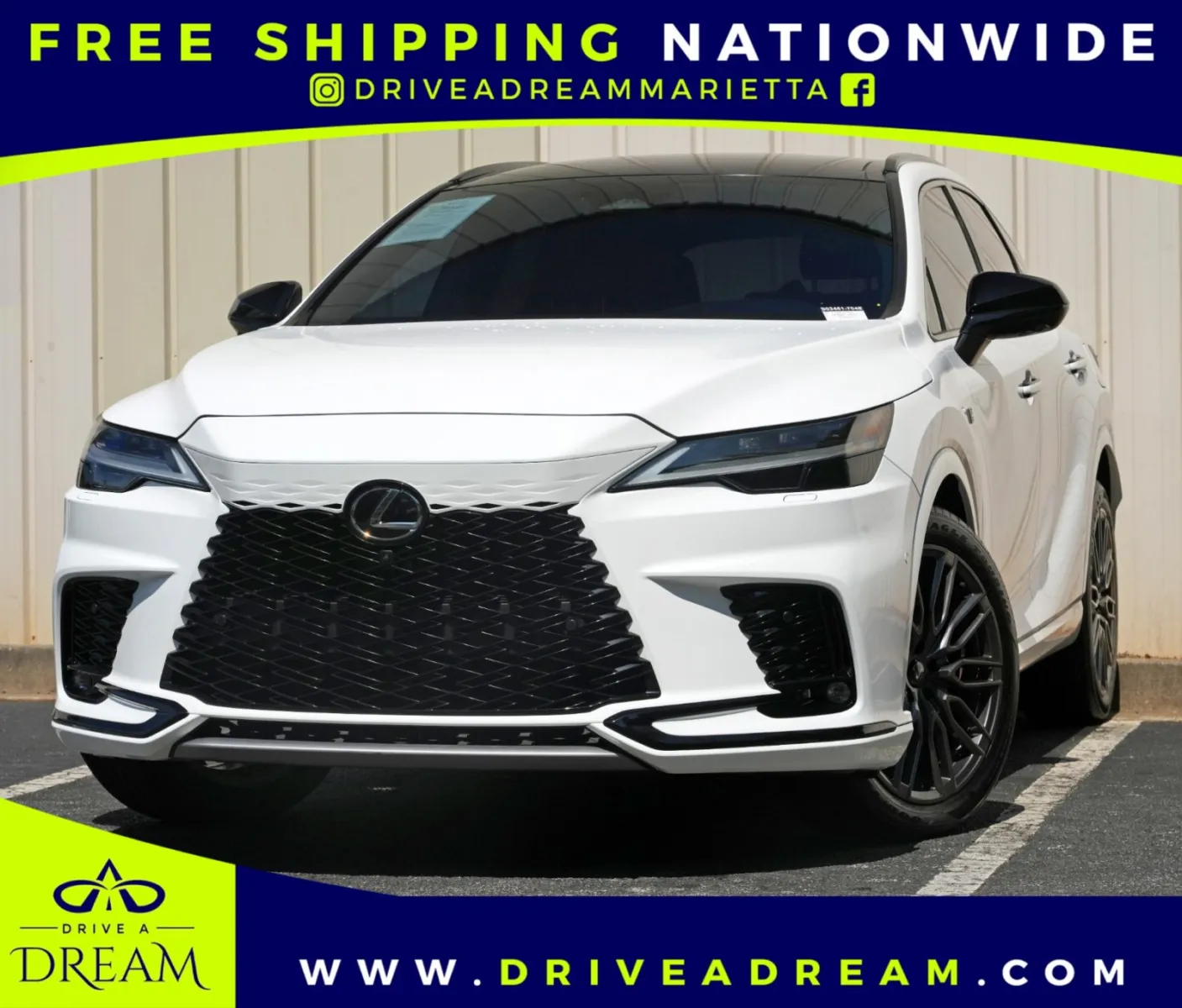 White 2023 Lexus RX 500h F SPORT Performance for sale in Marietta, GA
