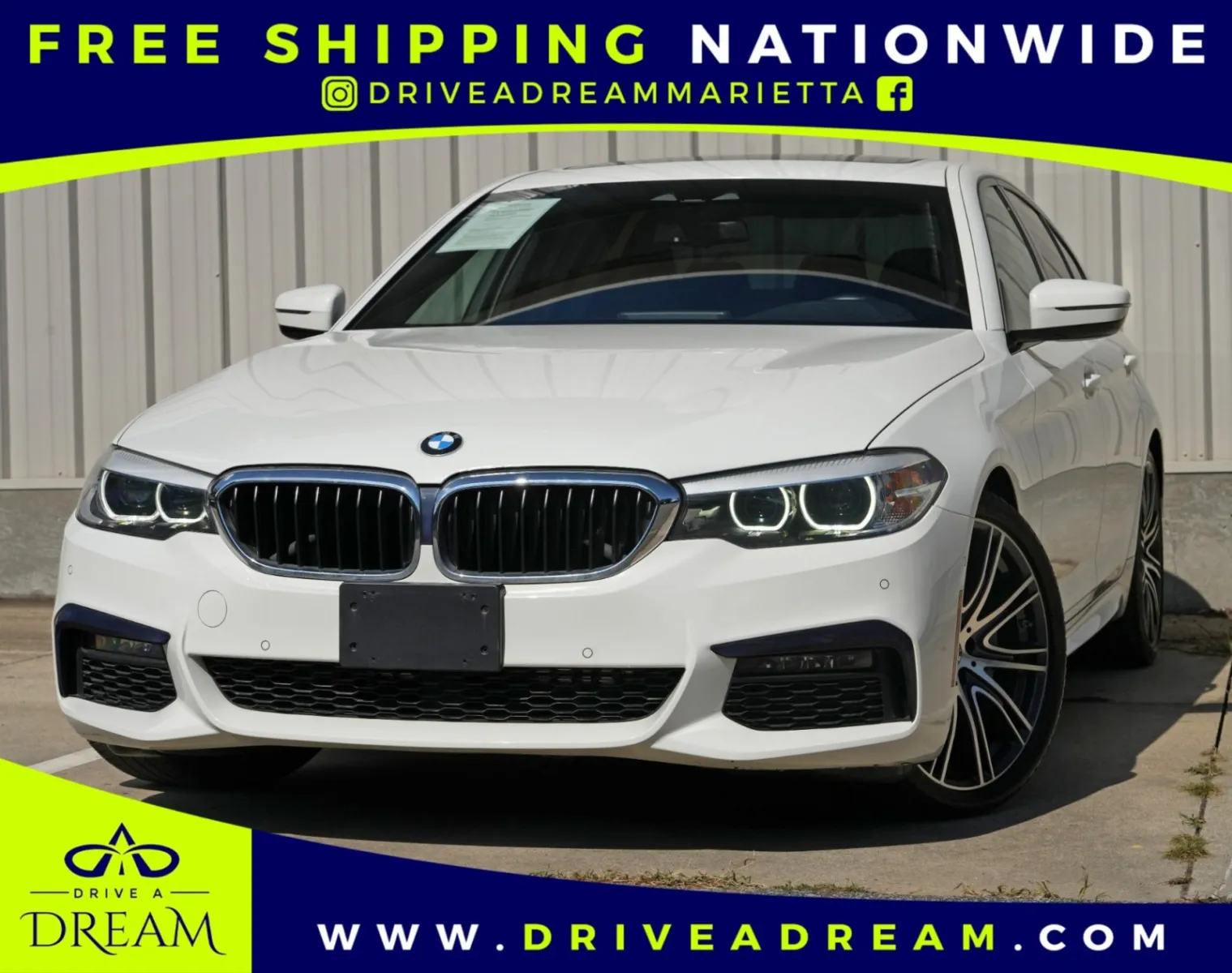 White 2019 BMW 5 Series 540i w/ M Sport Package for sale in Marietta, GA
