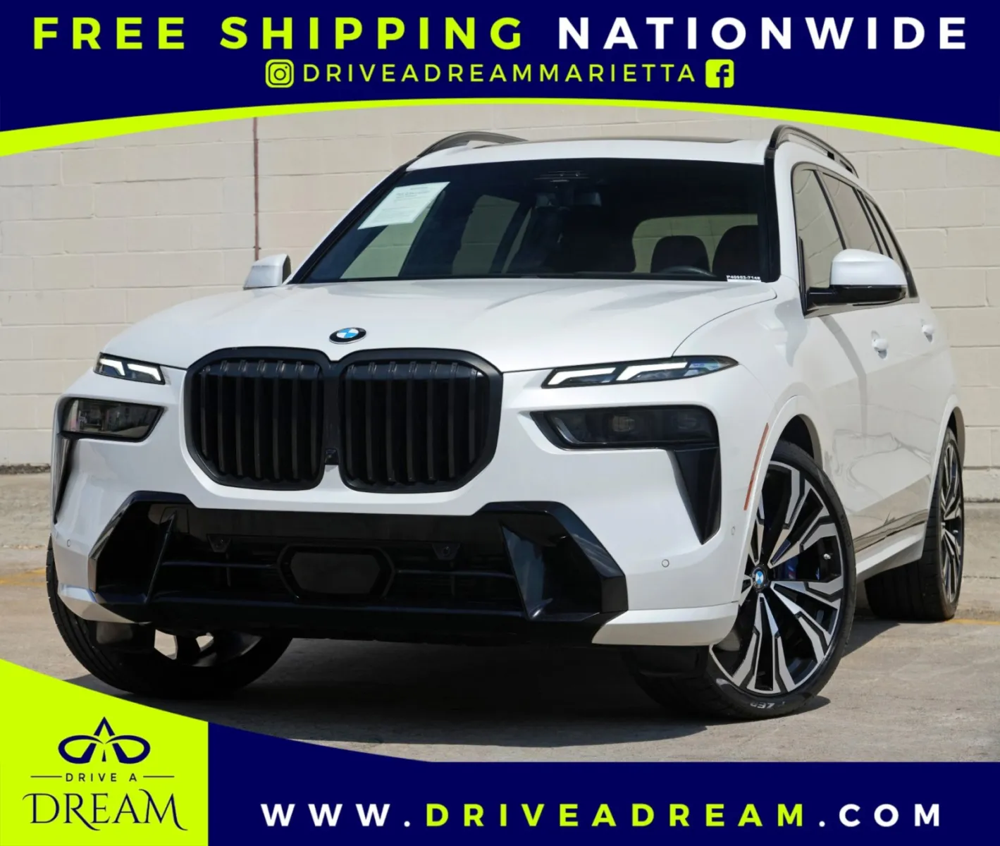 White 2023 BMW X7 xDrive40i w/ M Sport, Executive & Driver Assist Packages for sale in Marietta, GA