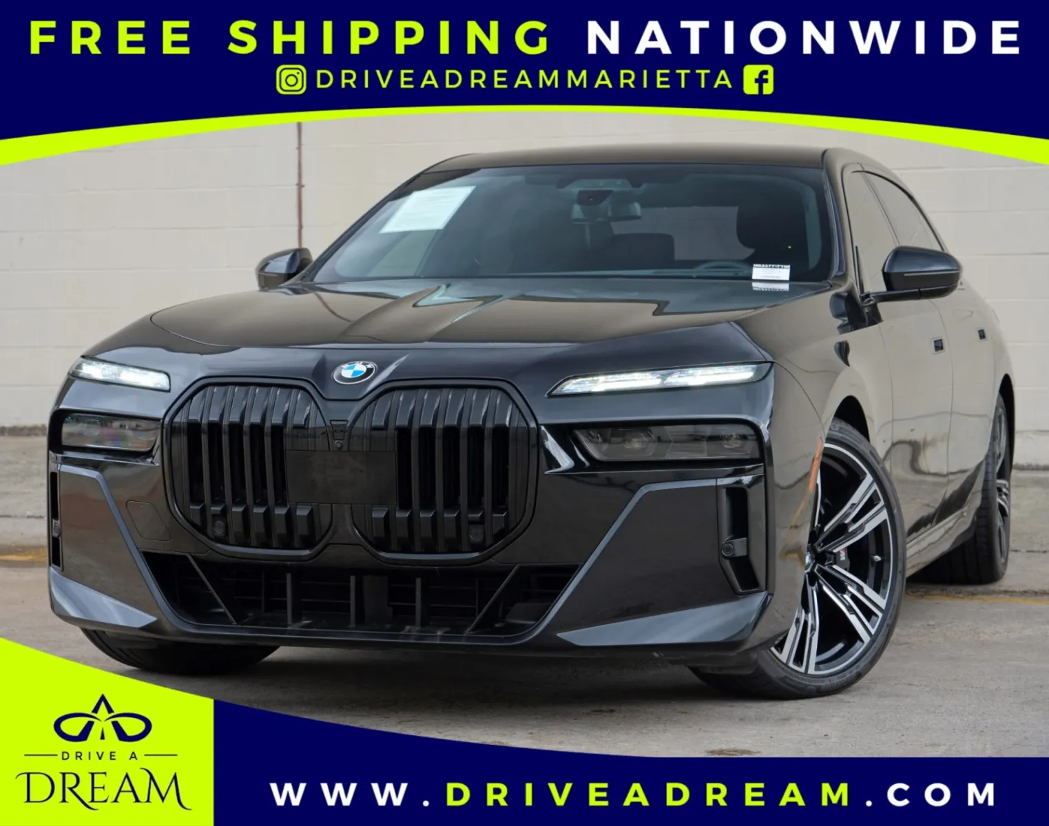 Black 2023 BMW 7 Series 760i xDrive w/ Executive & Driving Assist Packages for sale in Marietta, GA