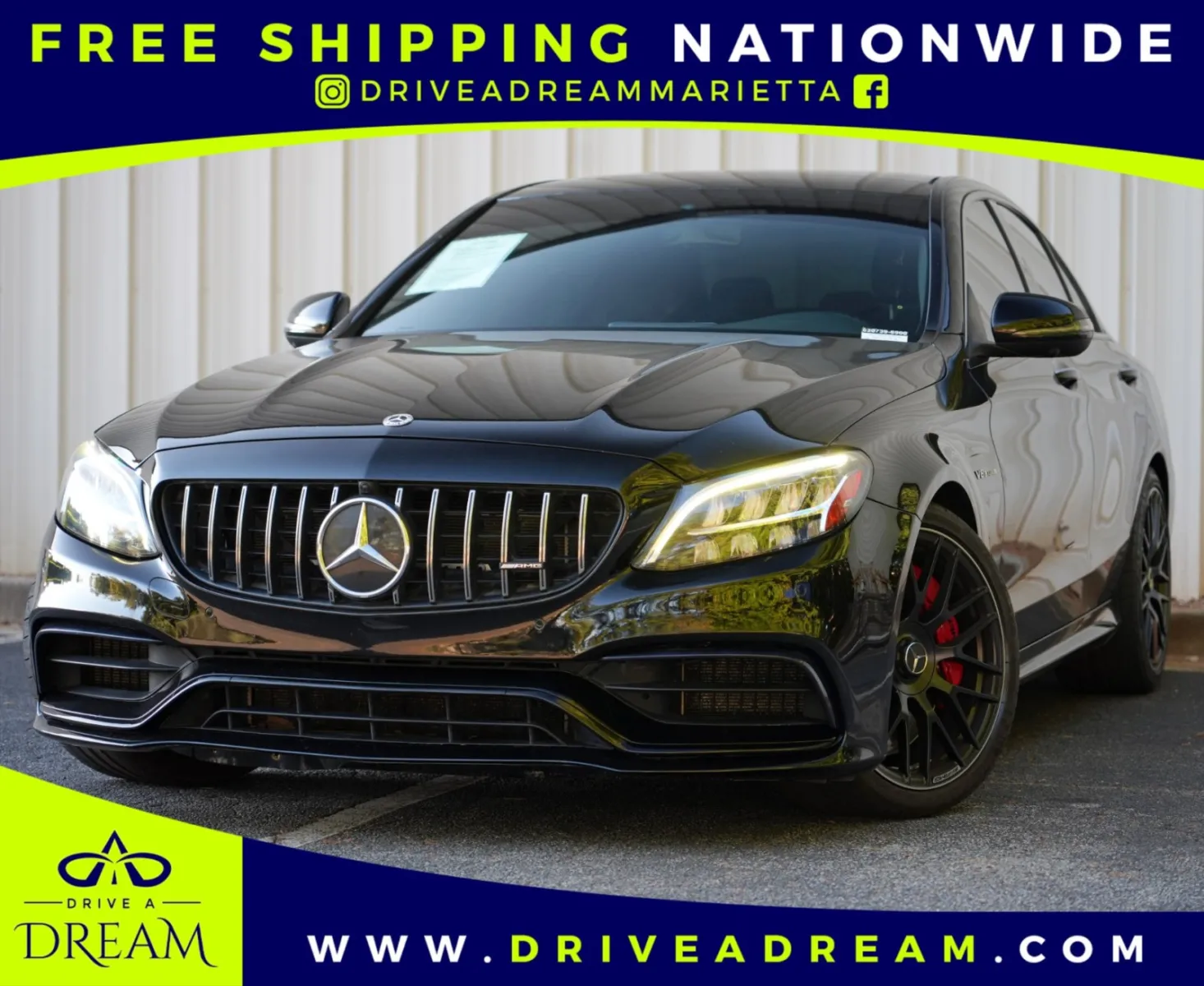 Black 2021 Mercedes-Benz C-Class AMG C 63 S w/ Parking Assist & AMG Night Packages for sale in Marietta, GA