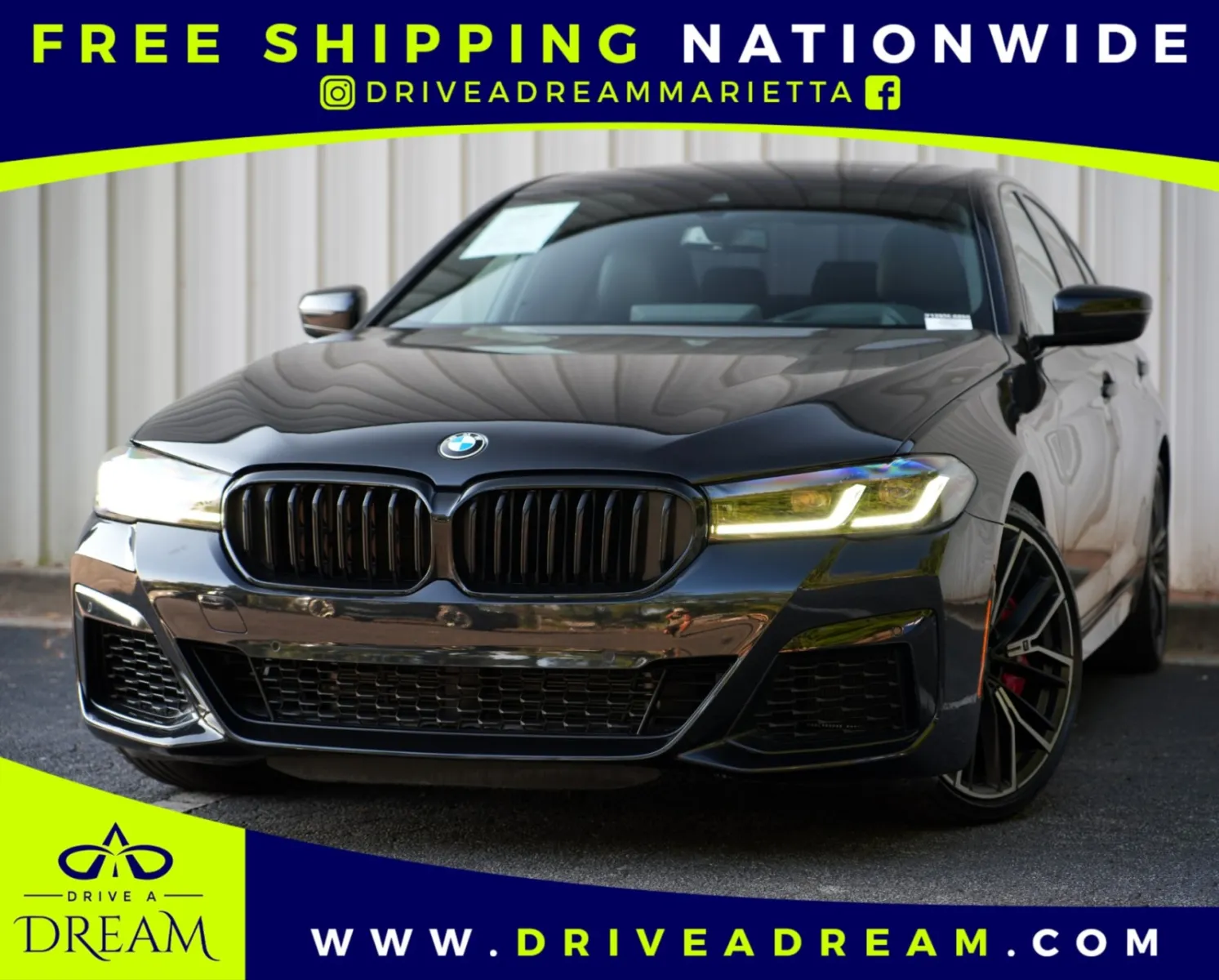 Black 2023 BMW 5 Series 540i w/ M Sport, Premium & Shadowline Packages for sale in Marietta, GA