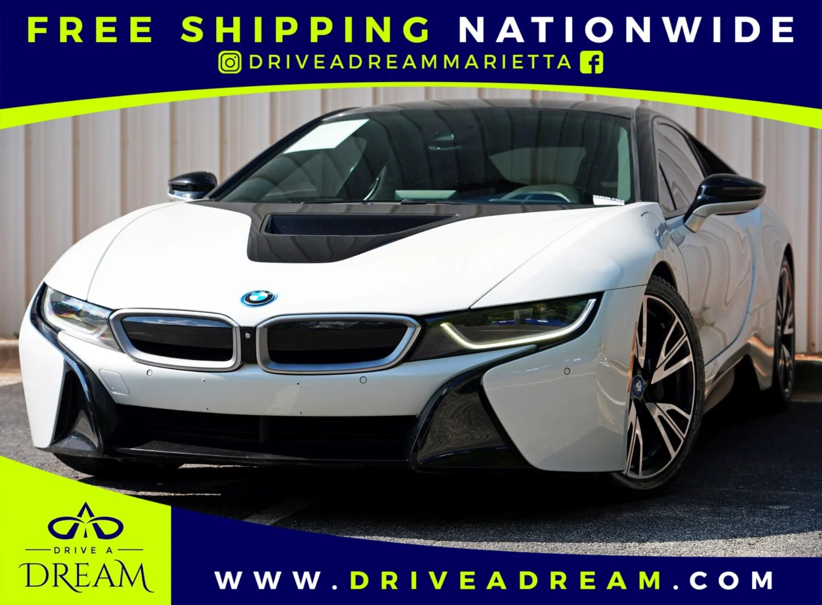 White 2015 BMW i8 w/ Tera World for sale in Marietta, GA