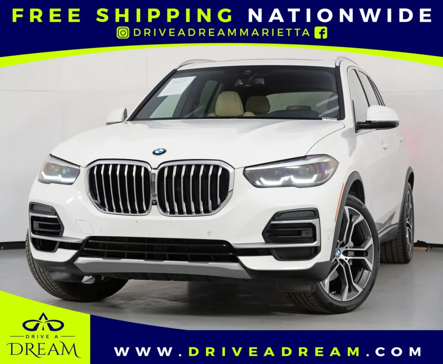 White 2022 BMW X5 sDrive40i w/ Parking Assist Package for sale in Marietta, GA