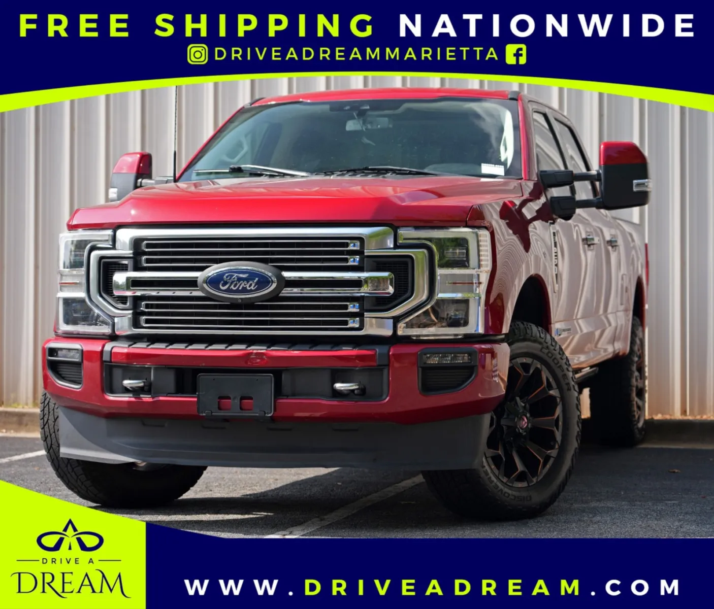 Red 2021 Ford Super Duty F-250 SRW Limited w/ FX4 Off-Road Package for sale in Marietta, GA