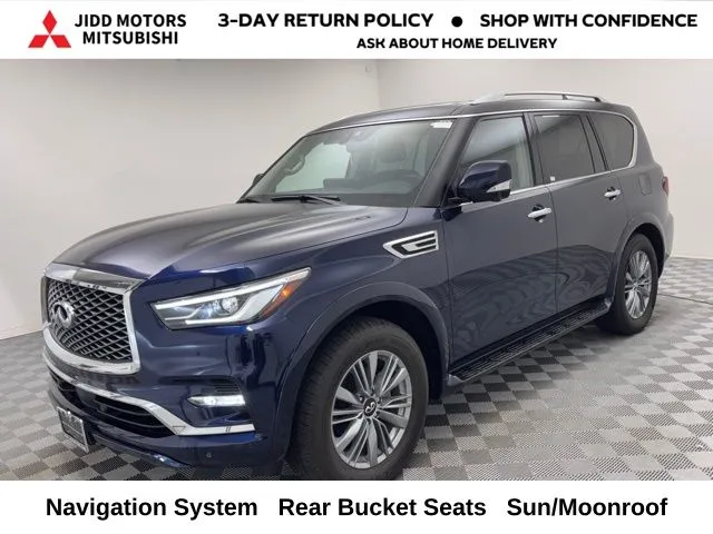 Blue 2024 INFINITI QX80 LUXE for sale in Des Plaines, IL
