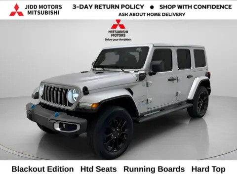 Silver 2024 Jeep Wrangler Sahara 4xe for sale in Des Plaines, IL