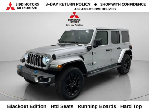 Silver 2024 Jeep Wrangler Sahara 4xe for sale in Des Plaines, IL