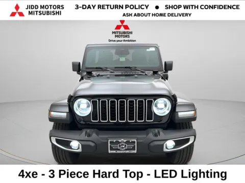 Photos of 2025 Jeep Wrangler Sahara 4xe for sale in Des Plaines, IL at Jidd Motors Mitsubishi