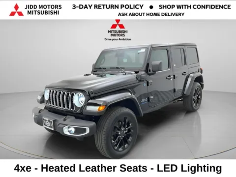 Black 2025 Jeep Wrangler Sahara 4xe for sale in Des Plaines, IL
