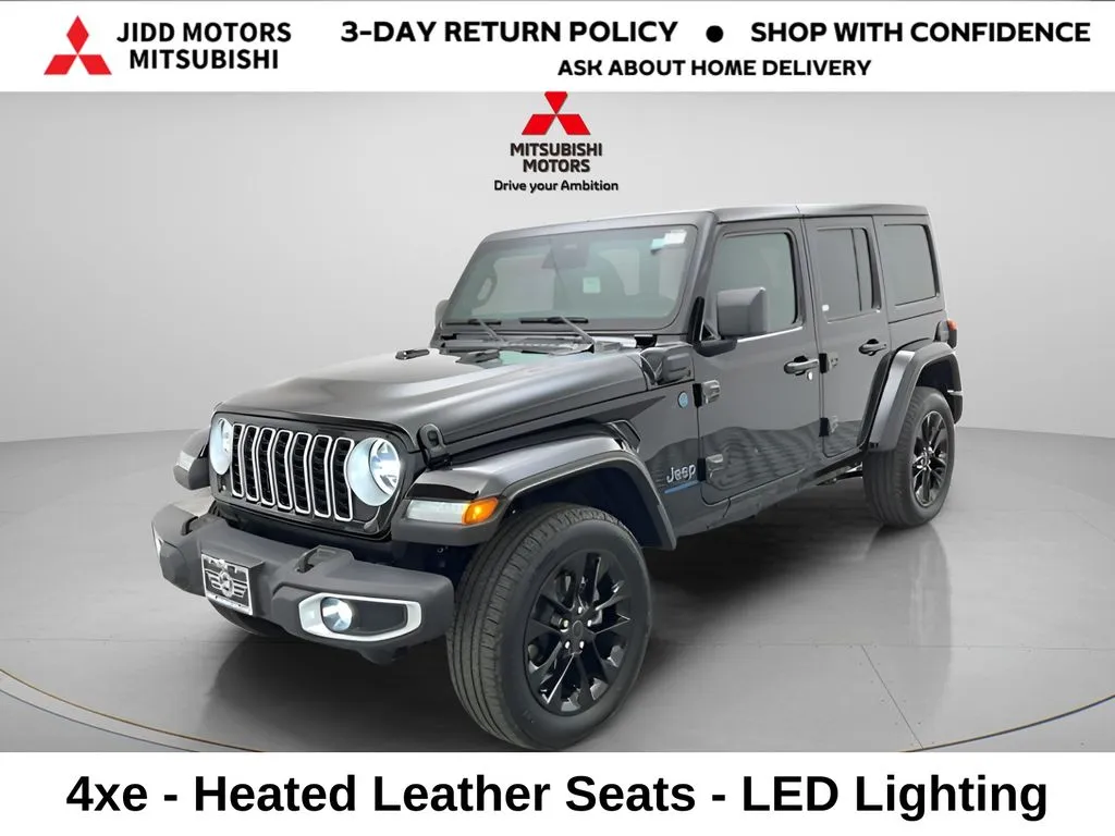 Black 2025 Jeep Wrangler Sahara 4xe for sale in Des Plaines, IL