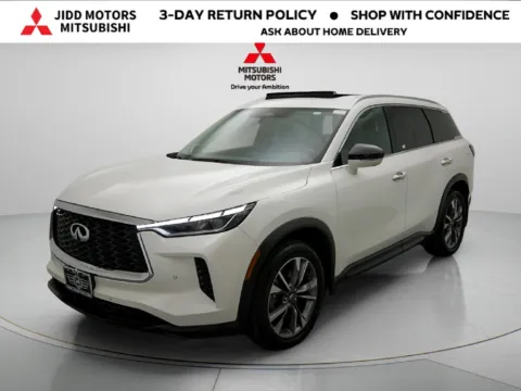 Photos of 2024 INFINITI QX60 LUXE for sale in Des Plaines, IL at Jidd Motors Mitsubishi