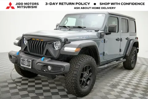 Photos of 2024 Jeep Wrangler Willys 4xe for sale in Des Plaines, IL at Jidd Motors Mitsubishi