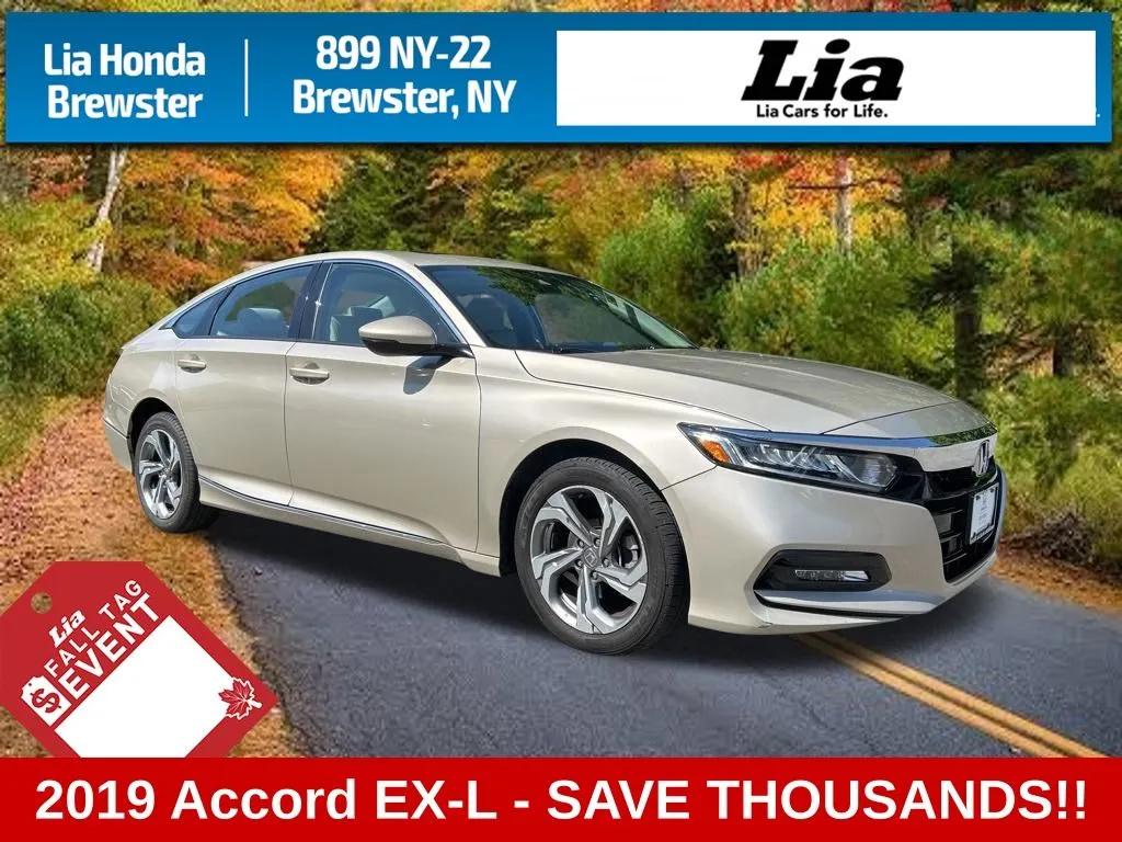 Beige 2019 Honda Accord EX-L for sale in Brewster, NY