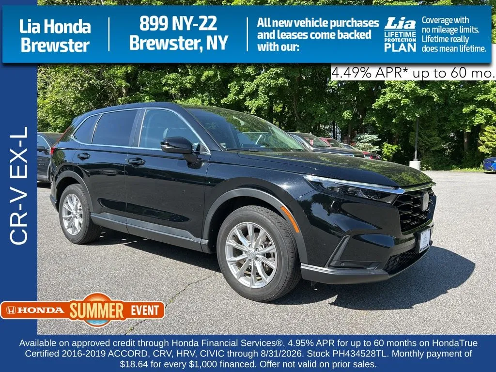 Black 2023 Honda CR-V EX-L for sale in Brewster, NY