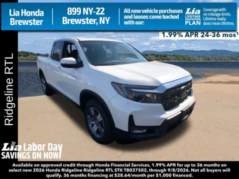 White 2026 Honda Ridgeline RTL for sale in Brewster, NY