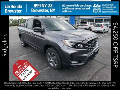 Gray 2026 Honda Ridgeline TrailSport for sale in Brewster, NY