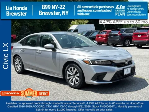 Gray 2023 Honda Civic LX for sale in Brewster, NY
