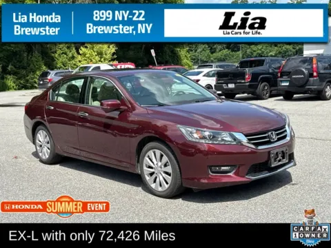Red 2015 Honda Accord EX-L for sale in Brewster, NY
