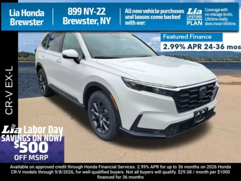 White 2026 Honda CR-V EX-L for sale in Brewster, NY