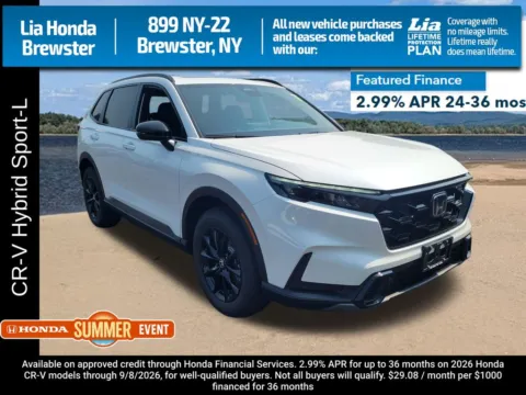 White 2026 Honda CR-V Hybrid Sport-L for sale in Brewster, NY