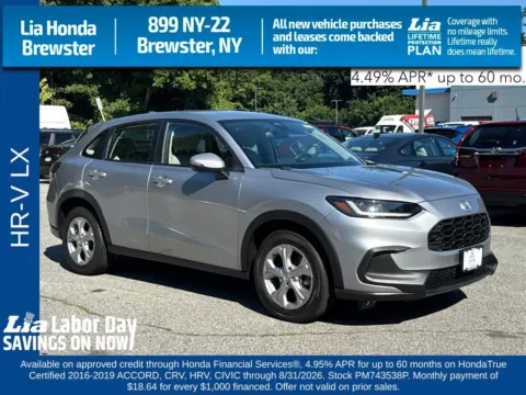 Gray 2023 Honda HR-V LX for sale in Brewster, NY