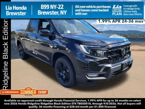 Black 2026 Honda Ridgeline Black Edition for sale in Brewster, NY