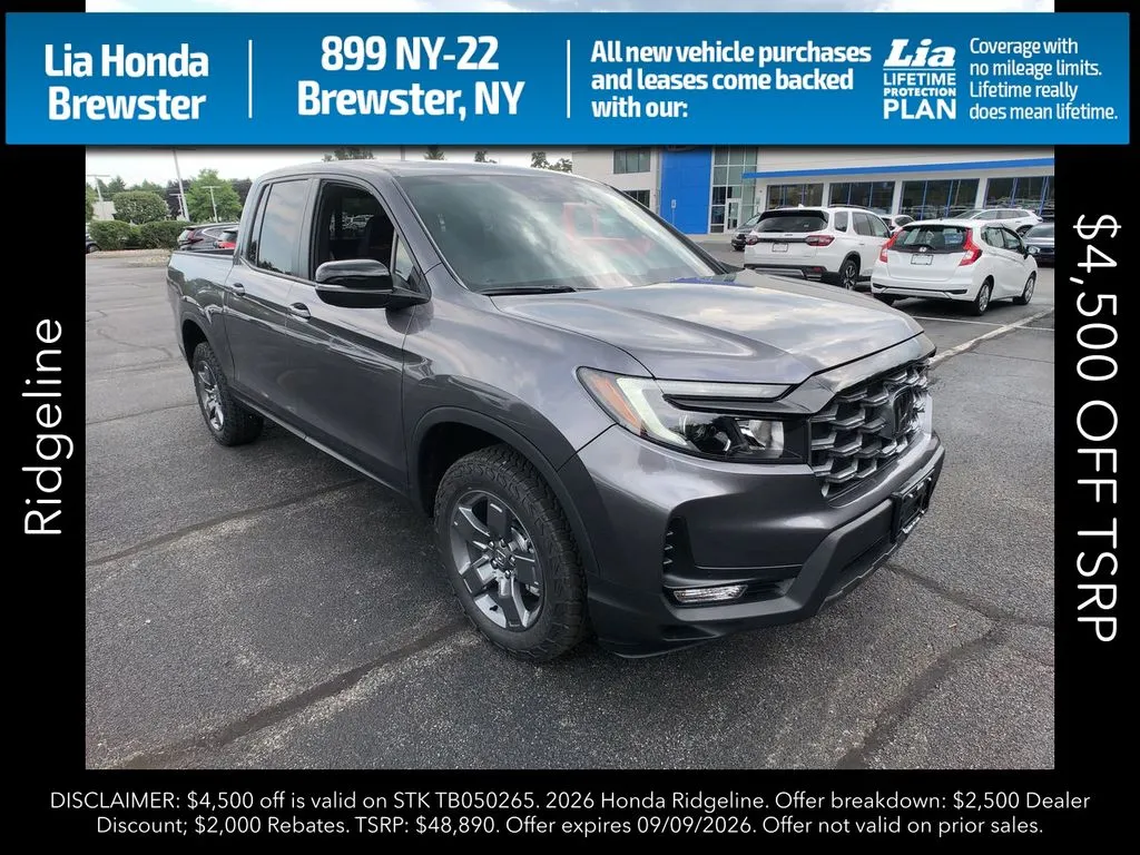 Gray 2026 Honda Ridgeline TrailSport for sale in Brewster, NY