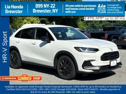 White 2024 Honda HR-V Sport for sale in Brewster, NY