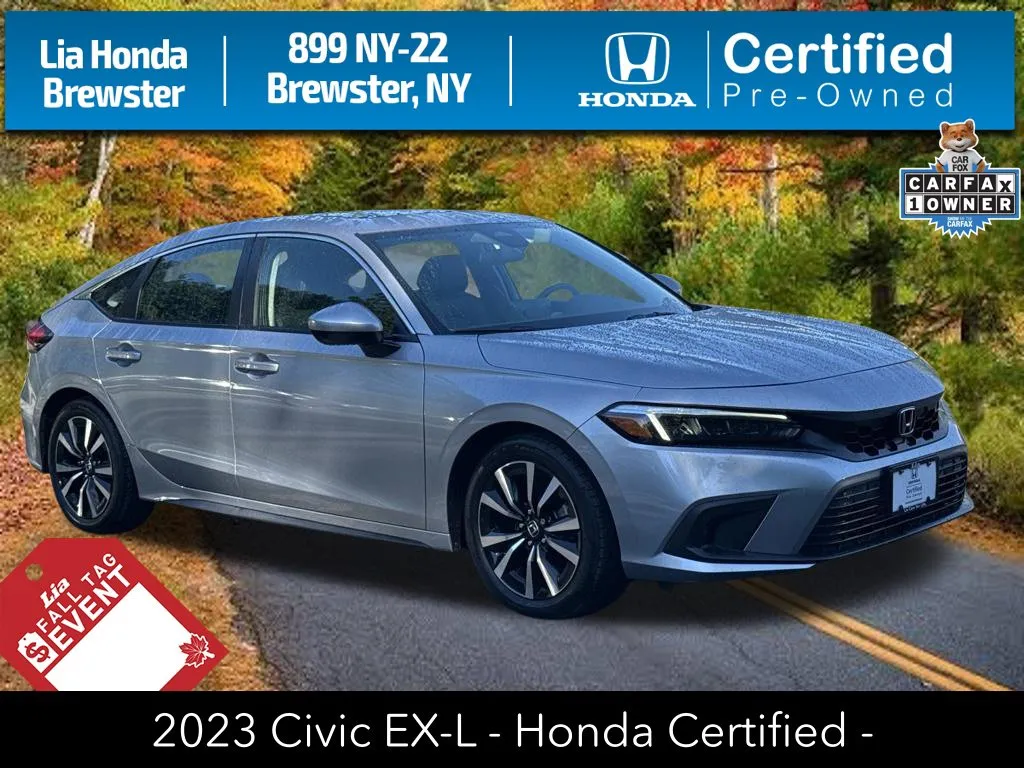 Silver 2023 Honda Civic EX-L for sale in Brewster, NY