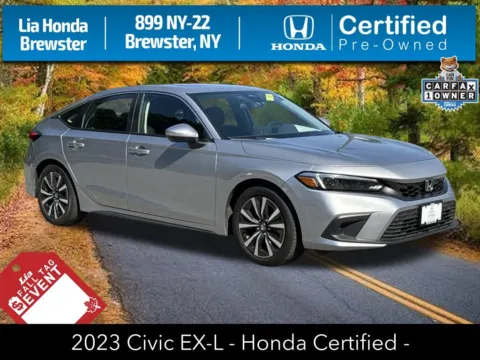Silver 2023 Honda Civic EX-L for sale in Brewster, NY
