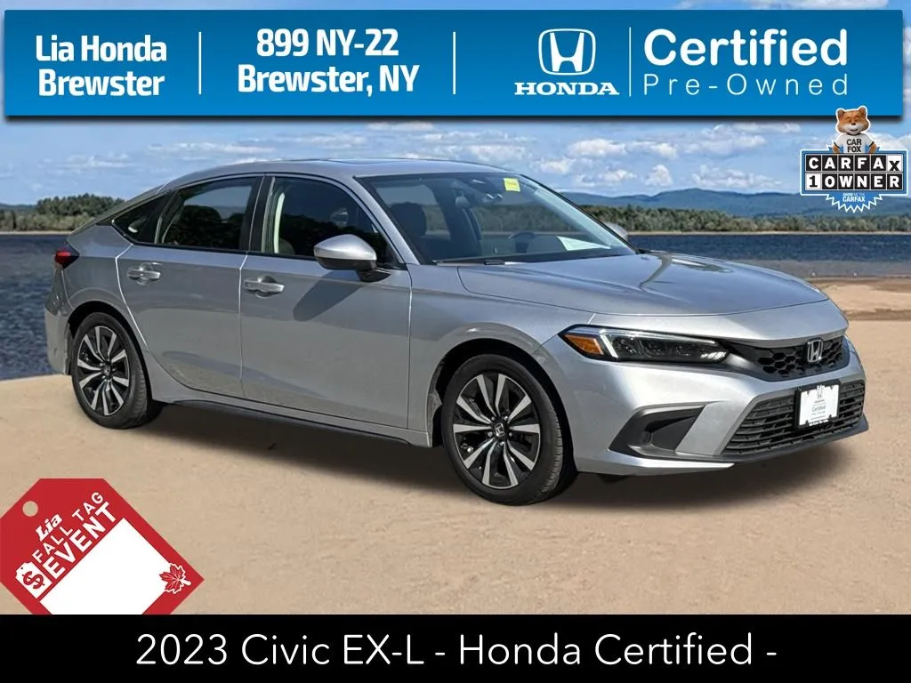 Silver 2023 Honda Civic EX-L for sale in Brewster, NY