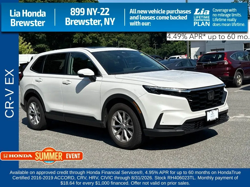 White 2024 Honda CR-V EX for sale in Brewster, NY
